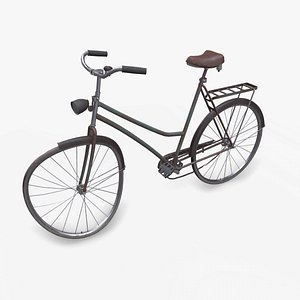 3D Vintage Rusty Bicycle Low-poly PBR model