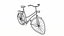 Bicicletta arrugginita d'epoca Low-poly PBR
