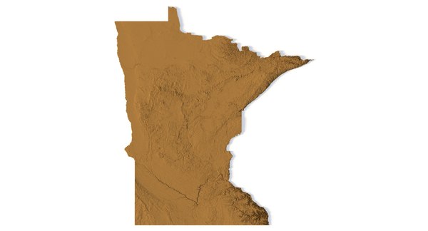 3D State of Minnesota STL model 3D Project model