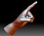 Hand point gesture STL file 3D printable model male female