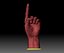 Hand point gesture STL file 3D printable model male female