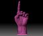 Hand point gesture STL file 3D printable model male female