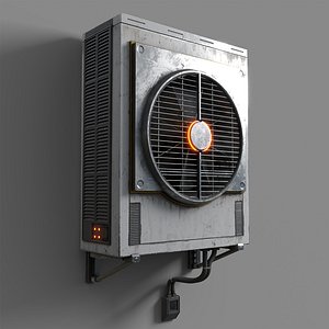 3D Cyberpunk Air Conditioner model
