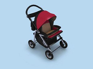 child pram 3d model