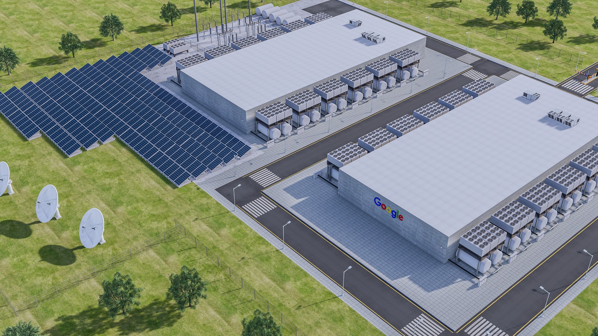 3D Google Data Center Building - TurboSquid 1867282