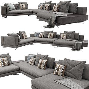 white sofa 3D model