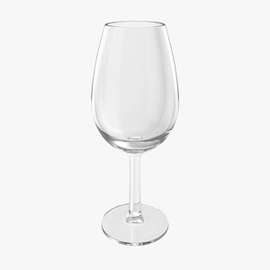 realistic red wine glass 3D model