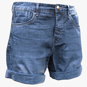 Denim Shorts 7 - All MH Bodies and UE5 Skeletons - Rigged 3D