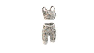 women sport stretch cloth 3D model