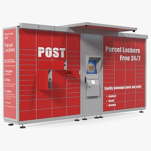 3D post parcel lockers