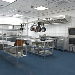 3D commercial kitchen