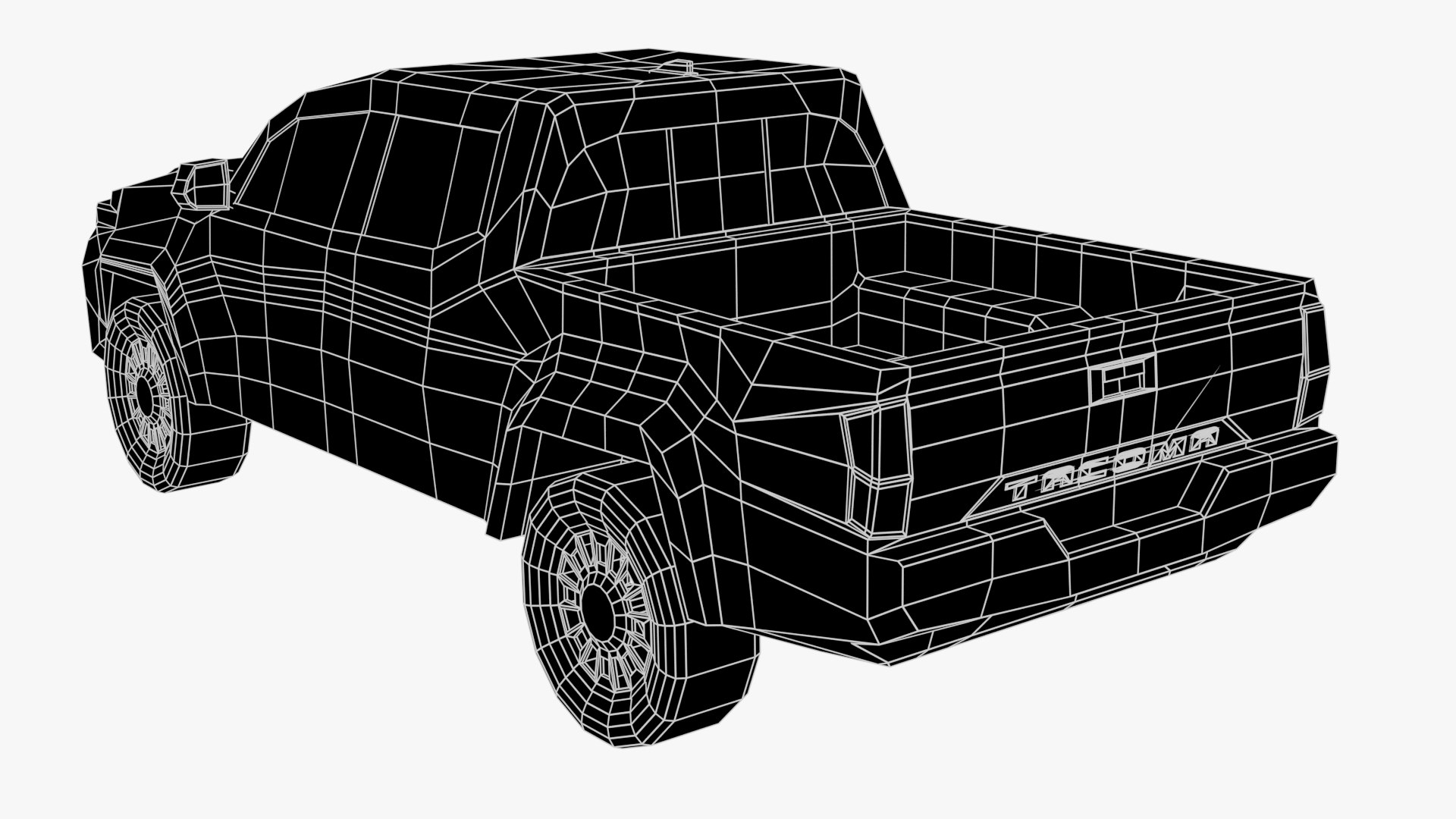 Low-Poly Toyota Tacoma model https://p.turbosquid.com/ts-thumb/Km/VFRxJT/4D/wire2/jpg/1622057760/1920x1080/fit_q87/34b859582f3813f3bece49c68d5fac6a3c199382/wire2.jpg