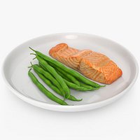 Salmon with Green Beans Plate