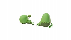 3D 3D Cartoon Small Bush model