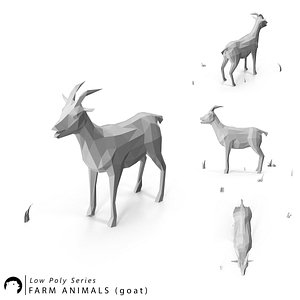 Low Poly Farm animals ( goat )
