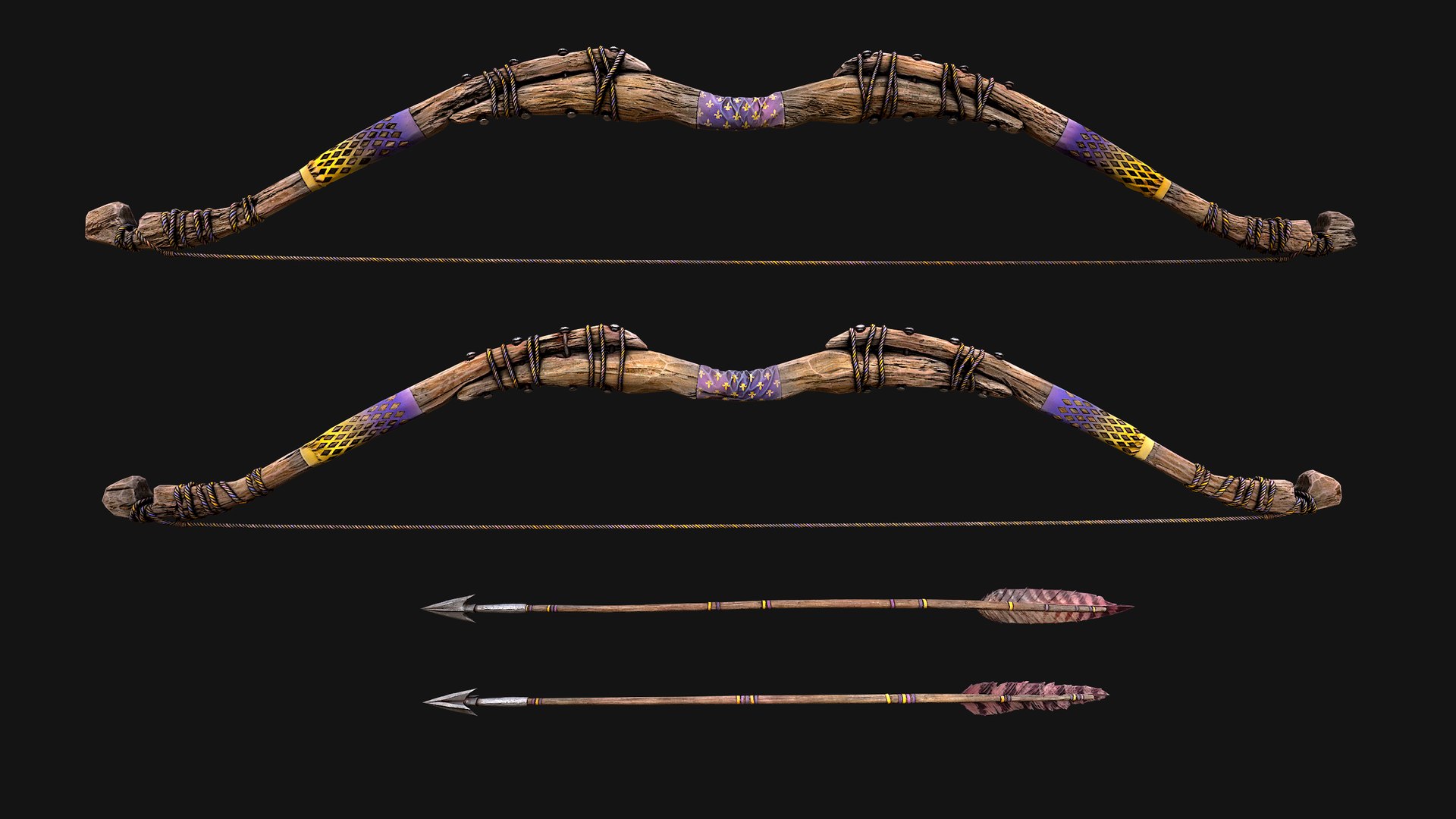3D Medieval Wooden Bow Weapon Fair Shooter https://p.turbosquid.com/ts-thumb/Km/hQHqYy/l6/woodenbowpurple9/png/1757599364/1920x1080/fit_q87/6ca3e70723e13c14b73feab70e6961f2411fe8d1/woodenbowpurple9.jpg