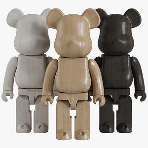 3D bearbrick bear wood model