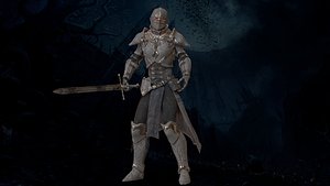 knight man rigged 3D model