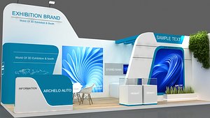 3D exhibition stall booth-468 model