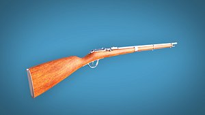 Dreyse Needle Gun Bolt Action Rifle LowPoly Firearm  3D Model model