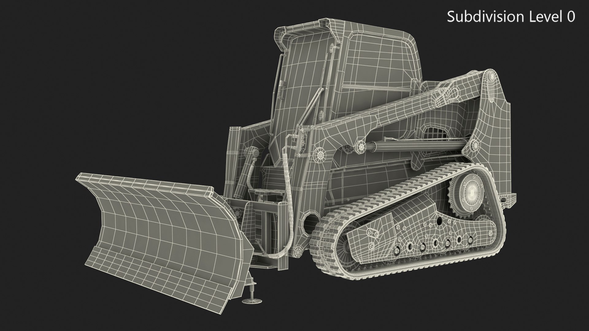 3D Model Compact Track Loader Rigged For Maya - TurboSquid 2192353