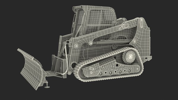 3D модель Компактный гусеничный погрузчик, адаптированный для Maya ...