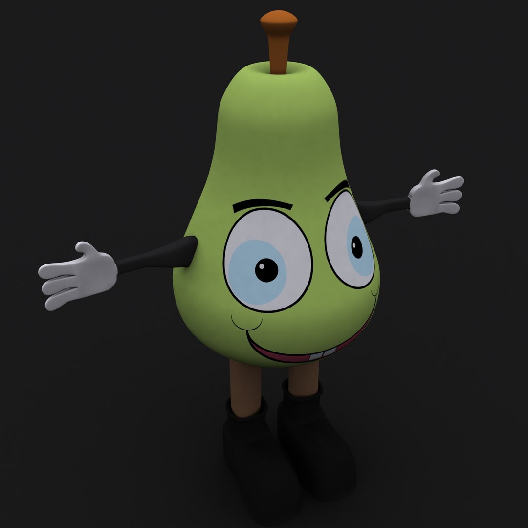 3d obj green pear cartoon character https://p.turbosquid.com/ts-thumb/Km/lPCuif/dwqBYaE3/greenpear_maxrender/jpg/1393251687/1920x1080/fit_q87/27c6df0cc4974f09f54664a6d70bac0ae230c59a/greenpear_maxrender.jpg