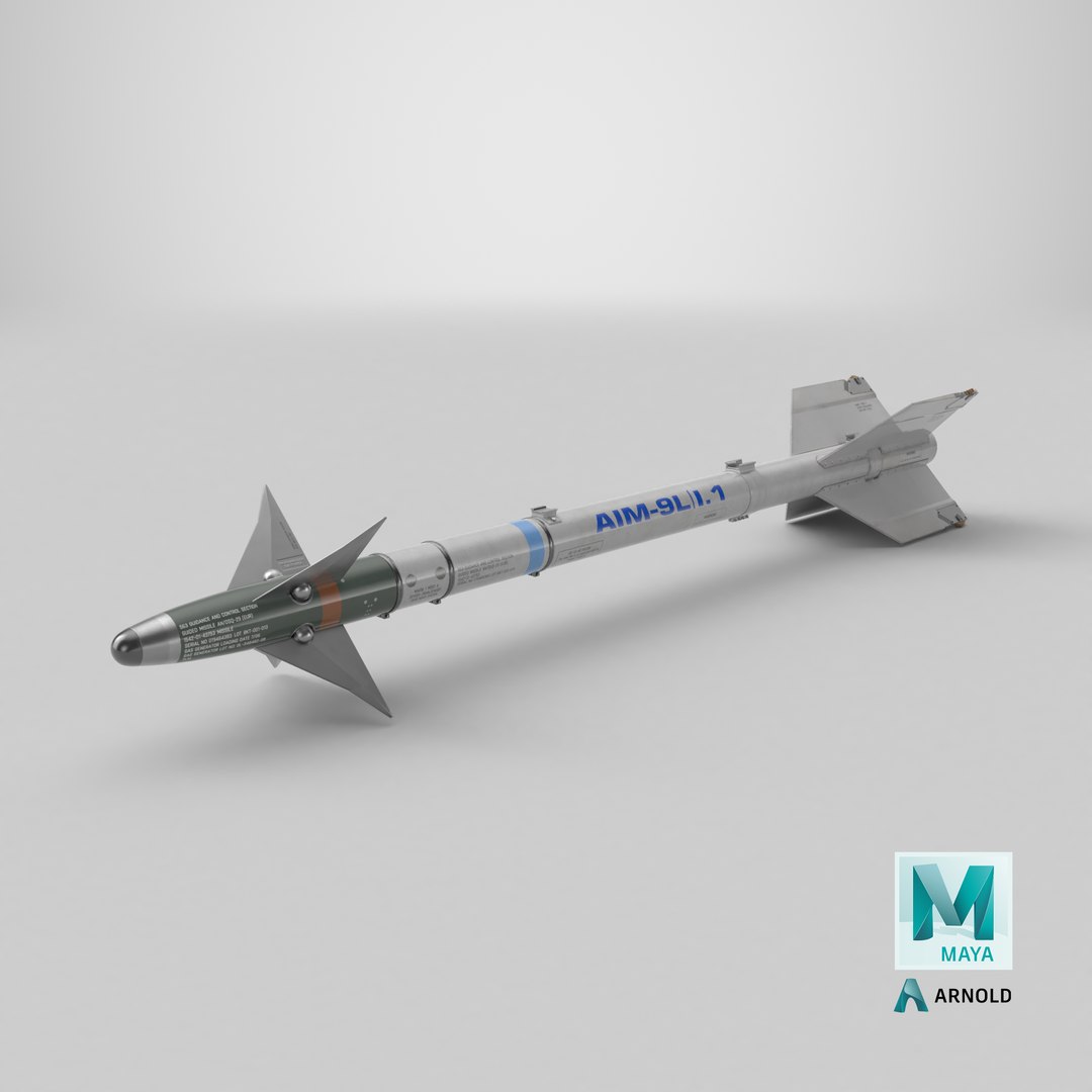 AIM-9L Sidewinder Missile PBR model https://p.turbosquid.com/ts-thumb/Km/nU6l1k/Ss/stemcell_maya_arnold_render/png/1725989503/1920x1080/fit_q87/005232719d4b97045127a7b862fee2dbb510b012/stemcell_maya_arnold_render.jpg