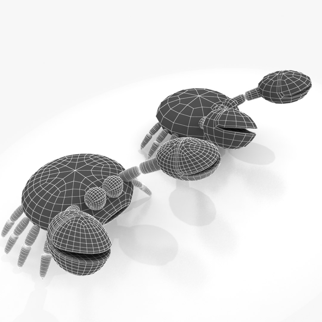 Cartoon Crab Rig 3d Model