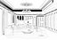3D modern living room