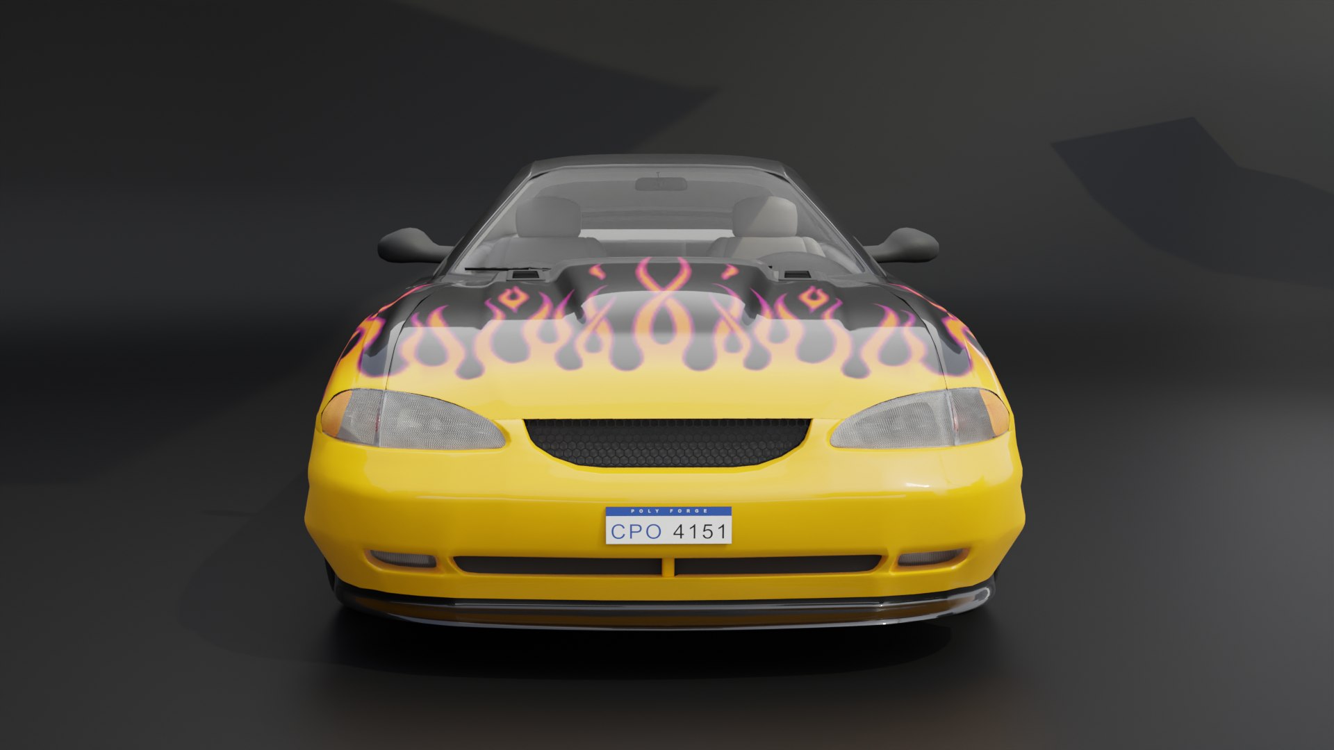 3D Model Sport Flame Car Realistic And Game Ready Asset - TurboSquid ...