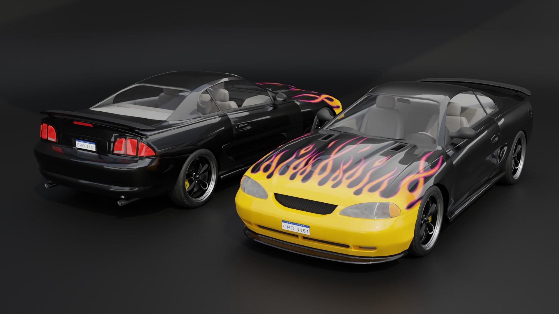 3D Model Sport Flame Car Realistic And Game Ready Asset - TurboSquid ...