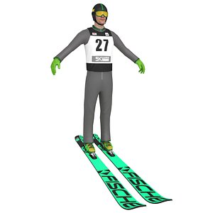 ski jumper 3D model