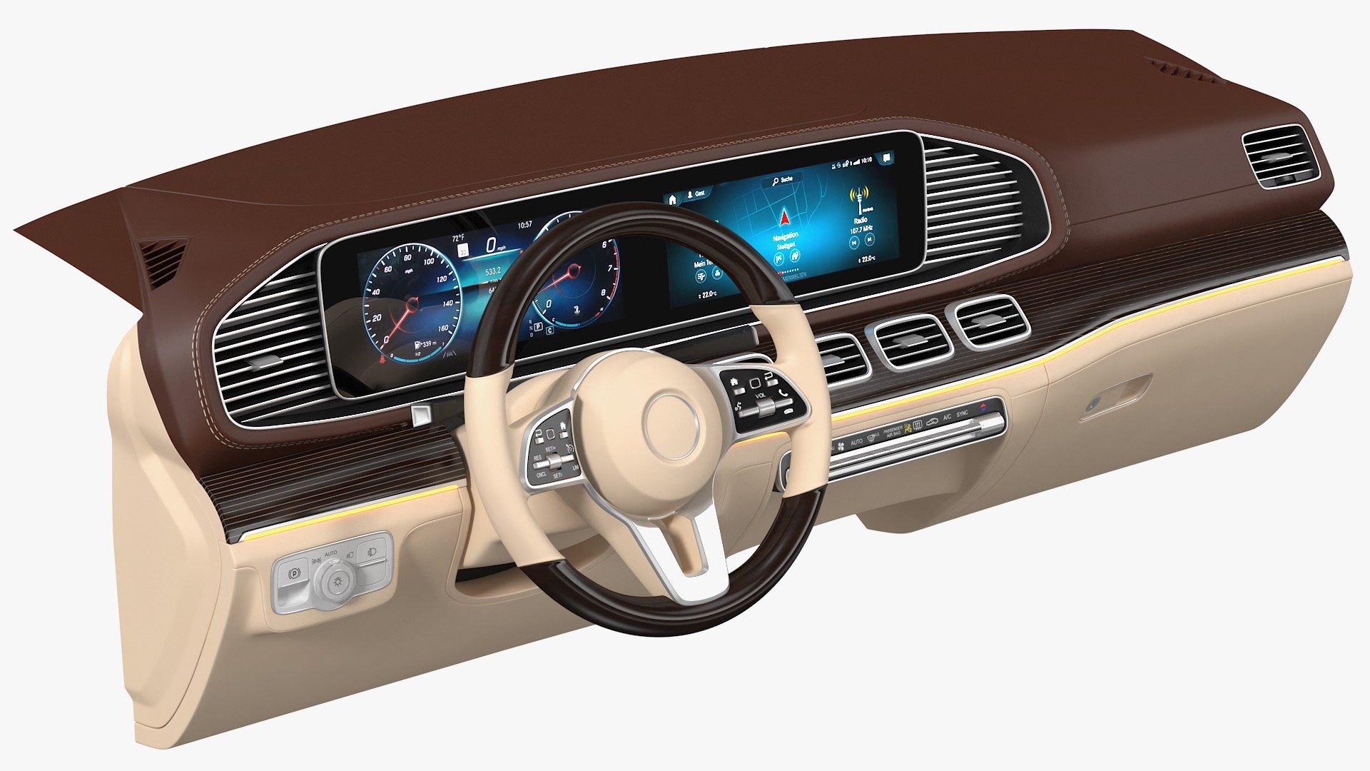 Luxury Car Dashboard 3D Model - TurboSquid 1681349