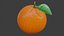 Procedural Orange Fruit with Leaf - Photoreal 3D Model