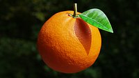 Procedural Orange Fruit with Leaf - Photoreal 3D Model
