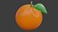 Procedural Orange Fruit with Leaf - Photoreal 3D Model