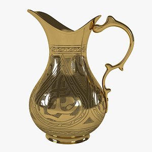 3D golden pitcher