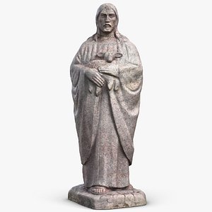 Statue Jesus With Lamb