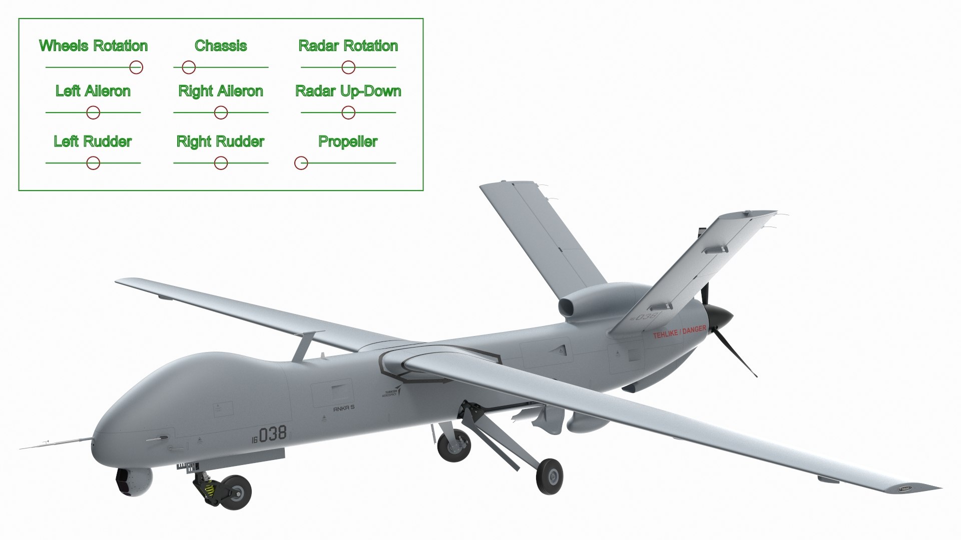 Combat Drone TAI Anka S Rigged model https://p.turbosquid.com/ts-thumb/Kn/Fkp5yN/dx/combatdronetaiankasriggedvray3dmodel002/jpg/1655293498/1920x1080/fit_q87/50b49b965f01fdb6618972ee704fce4ab34ffde8/combatdronetaiankasriggedvray3dmodel002.jpg