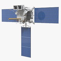Meteorological Satellite with Solar Panels