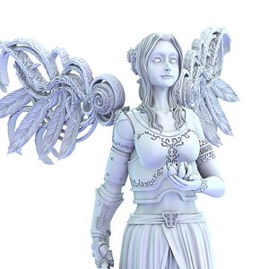 Angel figurines 3D print model2
