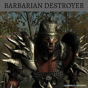 3D barbarian destroyer