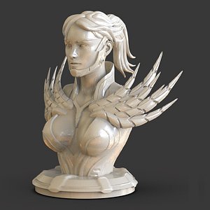 3D Fiction Woman Bust model