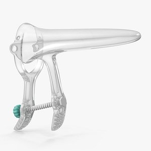 3D Plastic Vaginal Speculum Closed Green model