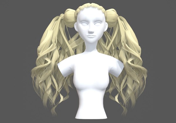 Wavy Female Hairstyle - 3D Model by nickianimations