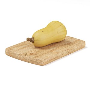 oblong pumpkin wooden board 3d model