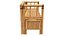 Bamboo woden bench rectangular with rattan wicker