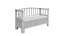 Bamboo woden bench rectangular with rattan wicker