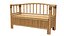 Bamboo woden bench rectangular with rattan wicker